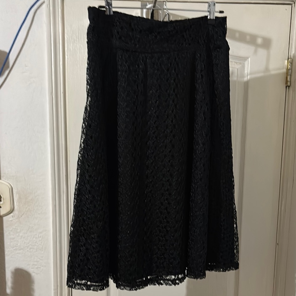 Black Pleated Midi Skirt for Cocktail Events
